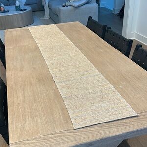 Beige textured table runner